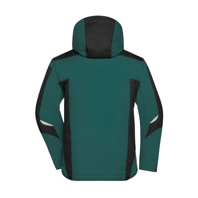 James and Nicholson James and Nicholson Men's Craftsmen Strong Soft Shell Jacket in Dark Green - 2