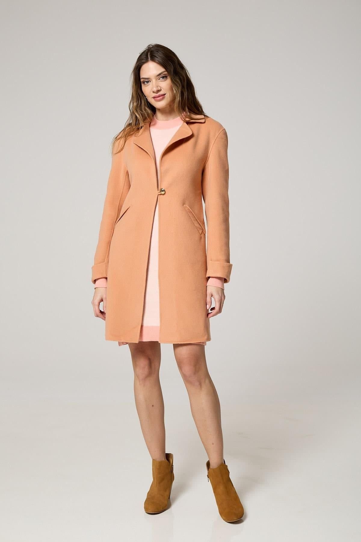 K-Win London K-Win London Light Brown Cashmere Blend Coat