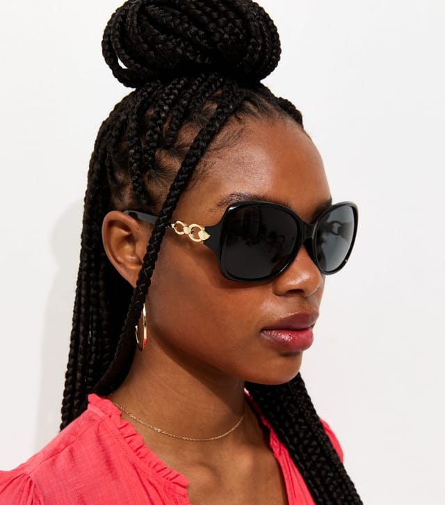 New Look Black Round Frame Sunglasses New Look - 2