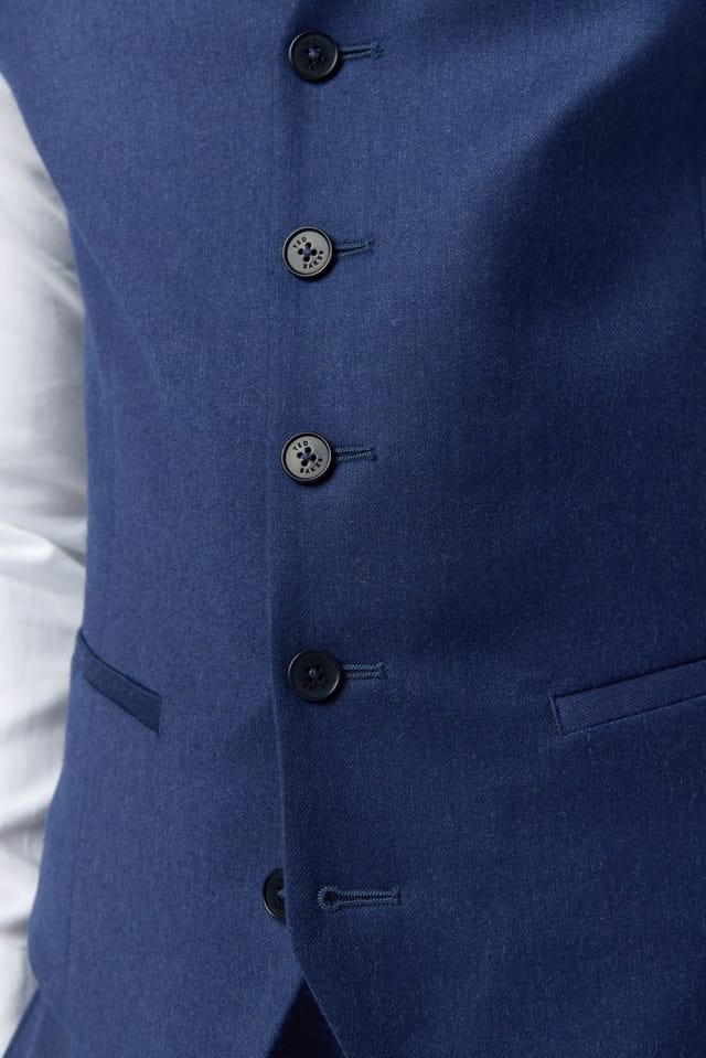 Ted Baker Ted Baker Men's Keats Flannel Slim Fit Waistcoat in Blue - 2