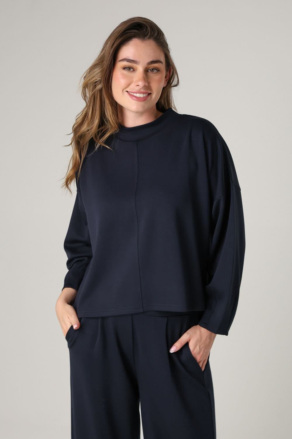 French Connection French Connection Women's Luxe Turtle Neck Long Sleeve Jumper in Navy