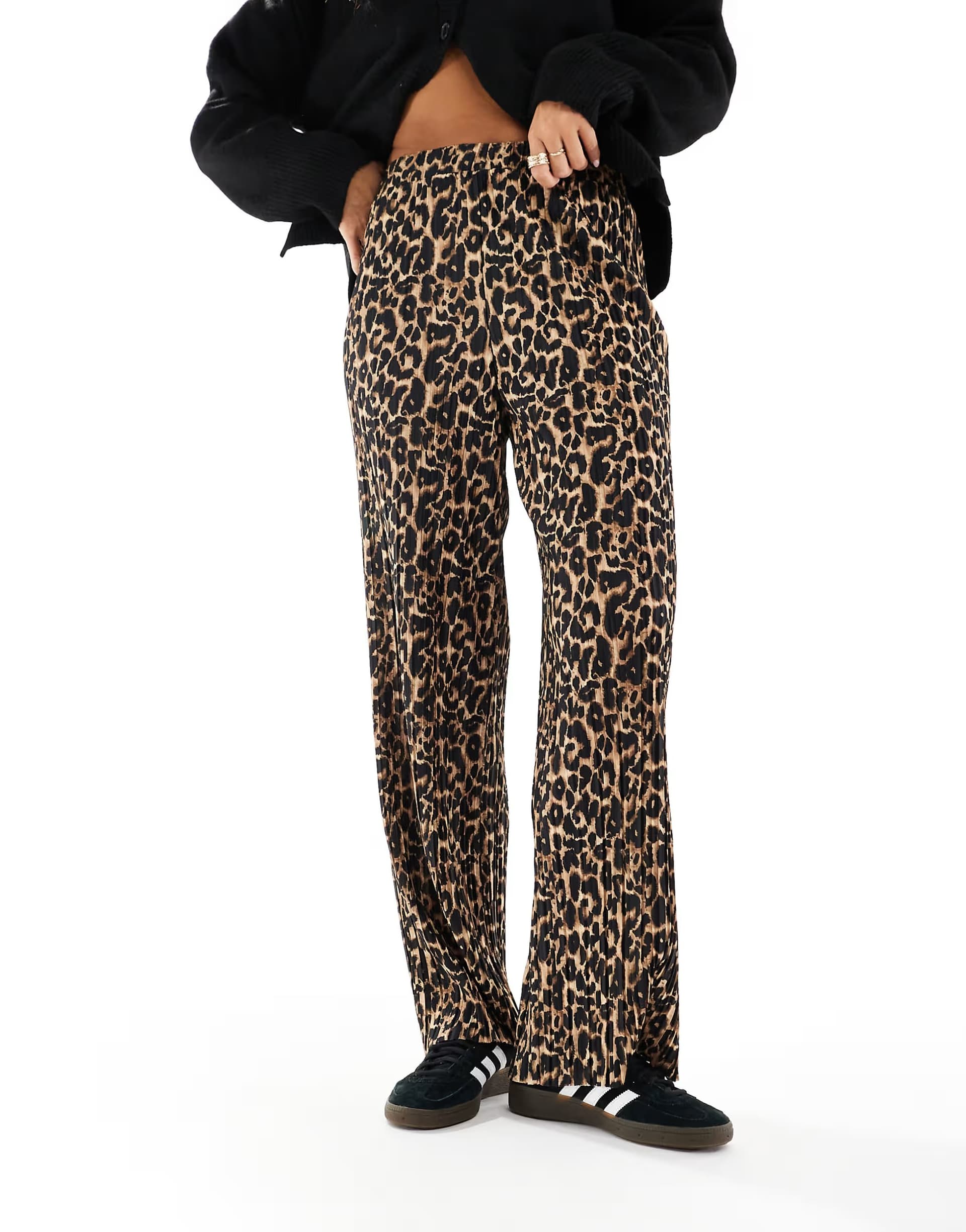 ASOS ONLY pull on loose fit trousers in animal print