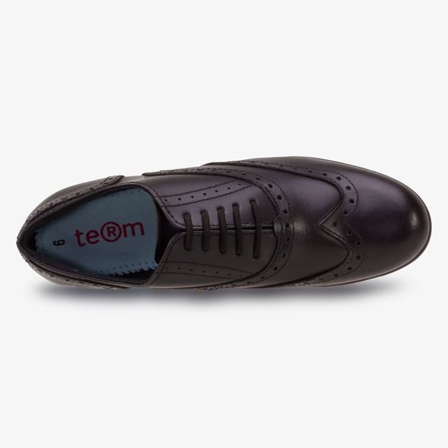 Term Footwear Term Footwear Women's Bella Leather Brogue in Black - 3