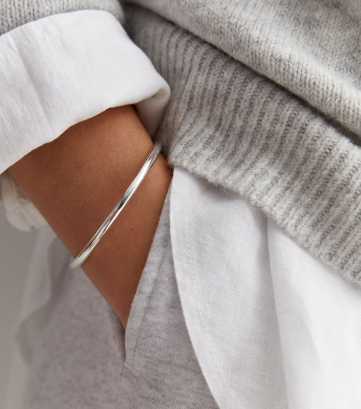 New Look Silver Plated Cuff Bracelet New Look - 3