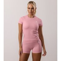 Gym King Women's Light Pink Sculpting Seamless T-Shirt Gym King New Look - 3