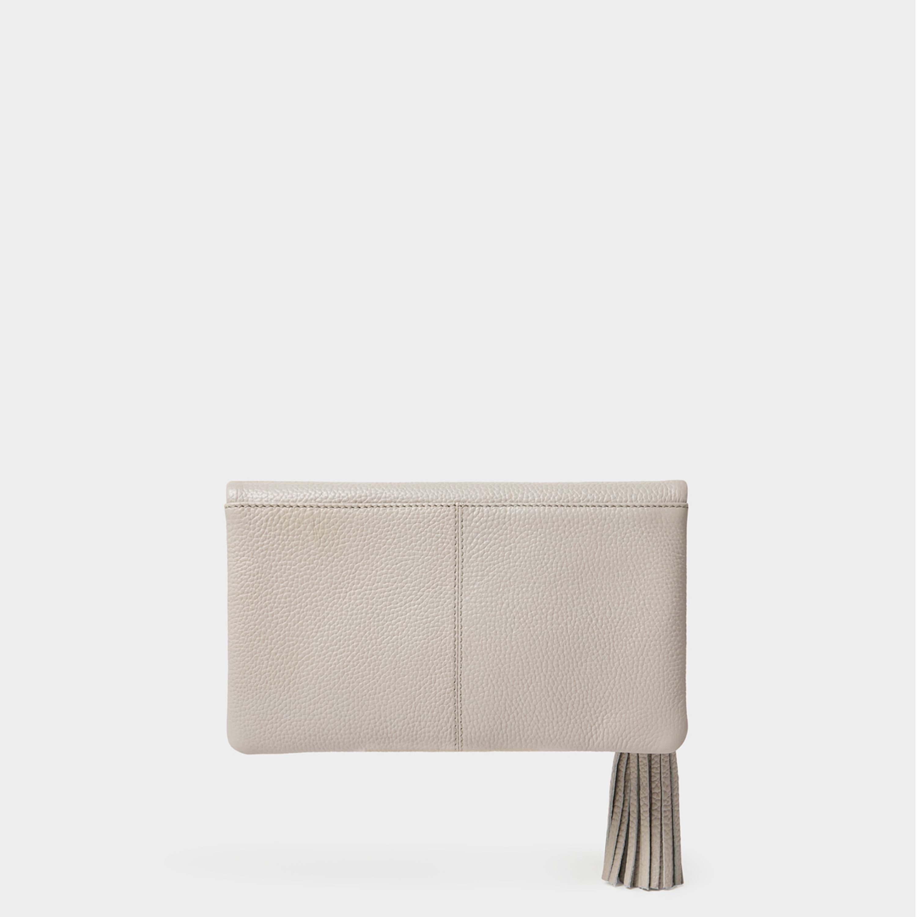 OSPREY LONDON OSPREY LONDON Women's The Bexley Leather Clutch Bag in Taupe - 3