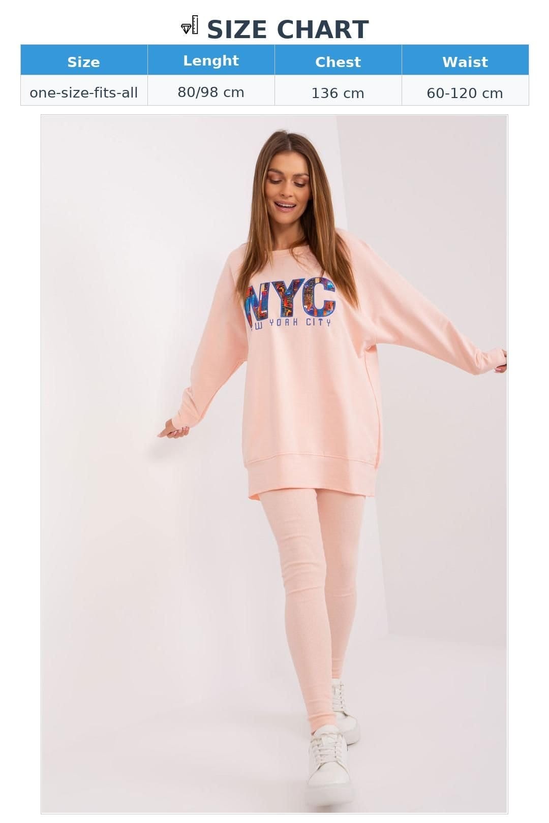 Love Lace Love Lace Women's Sweatshirt & High Waist Leggings Set in Pink - 4