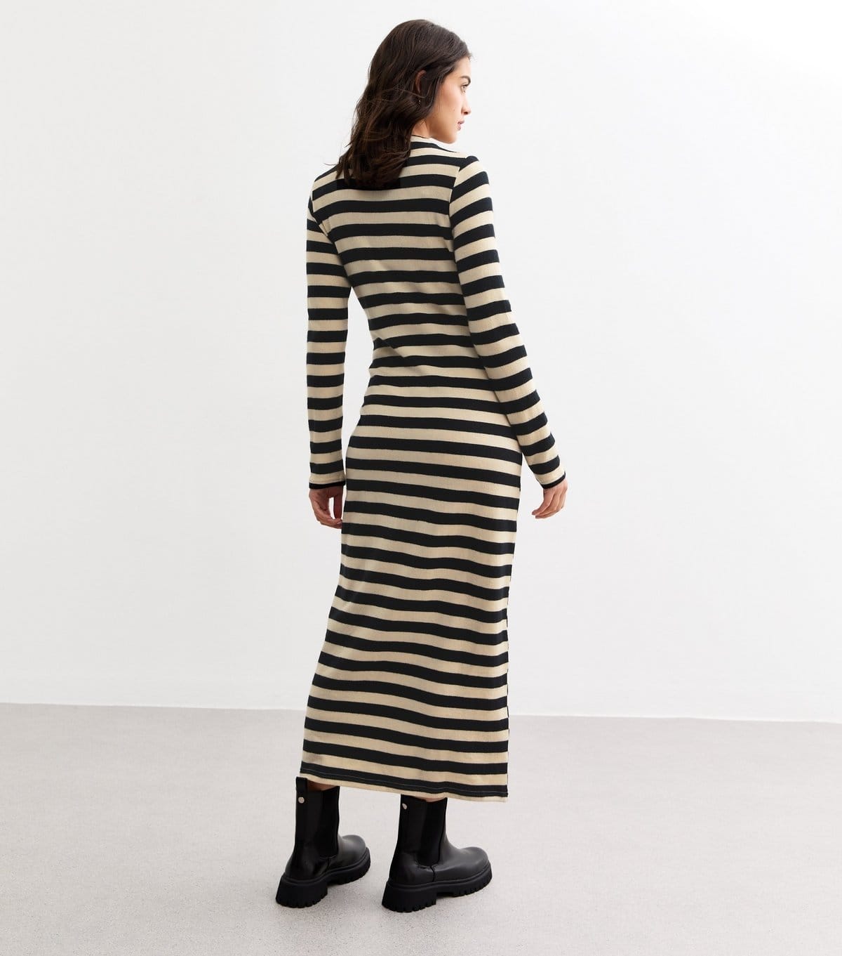 New Look Women's Maternity Black Stripe Knit Midi Dress New Look - 4