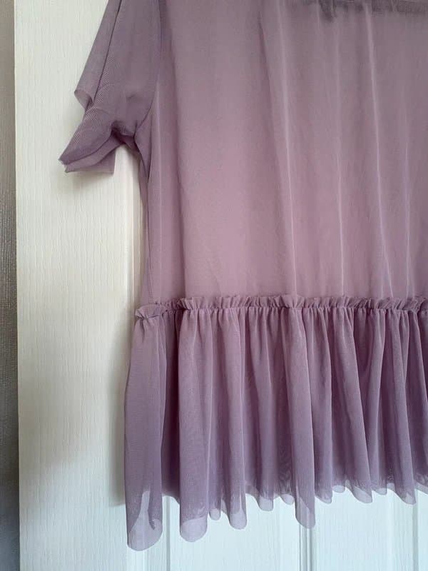 New Look Lilac tulle peplum top.