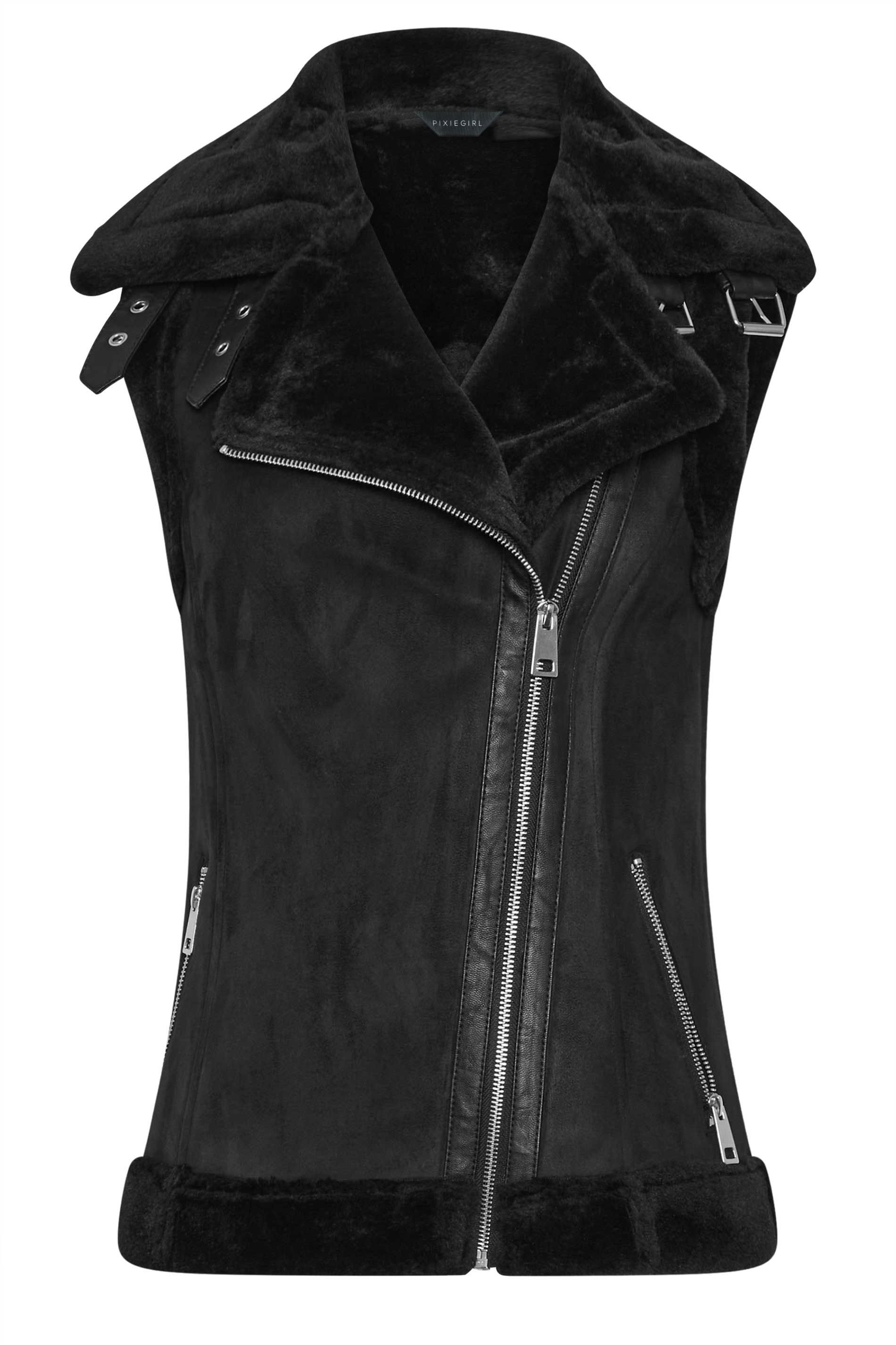 PixieGirl PixieGirl Women's Petite Aviator Jacket in Black - 2