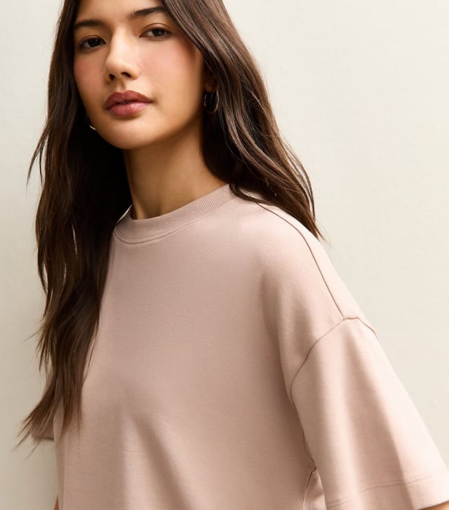 New Look Women's Premium Mink Heavyweight Cotton Boxy Fit T-Shirt New Look - 2