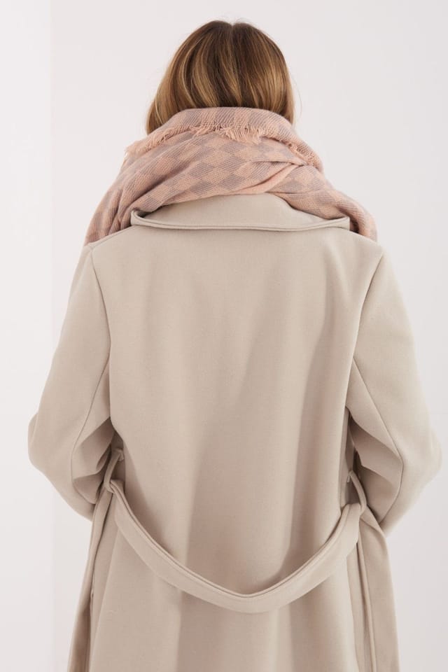 Love Lace Love Lace Women's Geometric Viscose Wool Scarf Shawl with Soft Fringes Wrap in Pink - 3