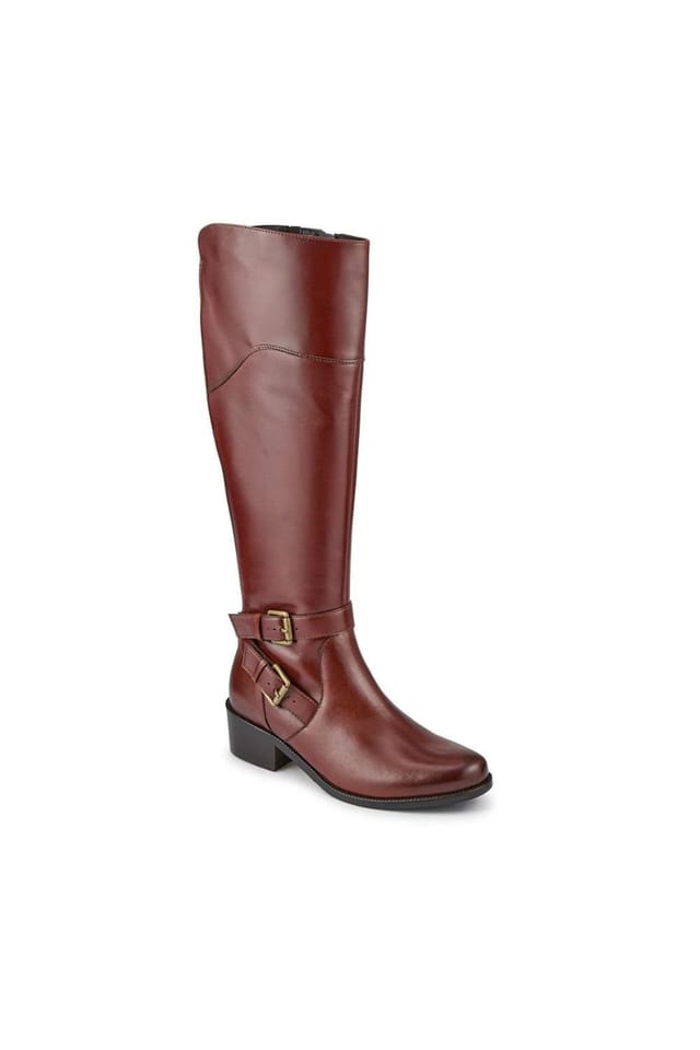 Jones Bootmaker Jones Bootmaker Women's Phoebe L Calf Leather Knee-High Boots in Tan - 2