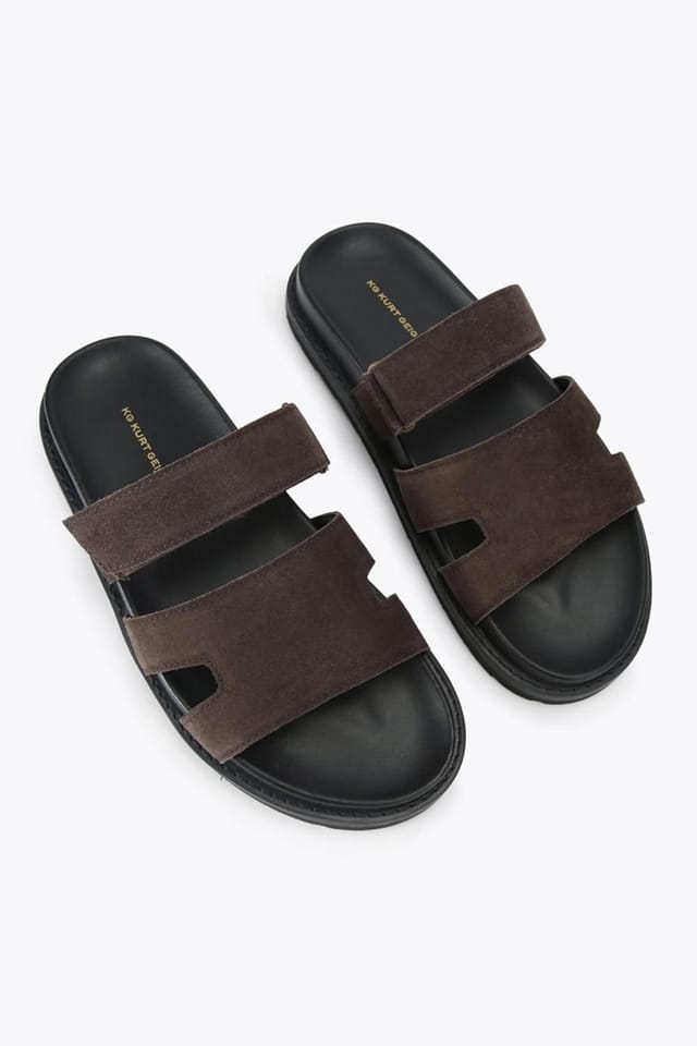 KG Kurt Geiger KG Kurt Geiger Men's 'Palermo' Suede Sandals in Brown - 2