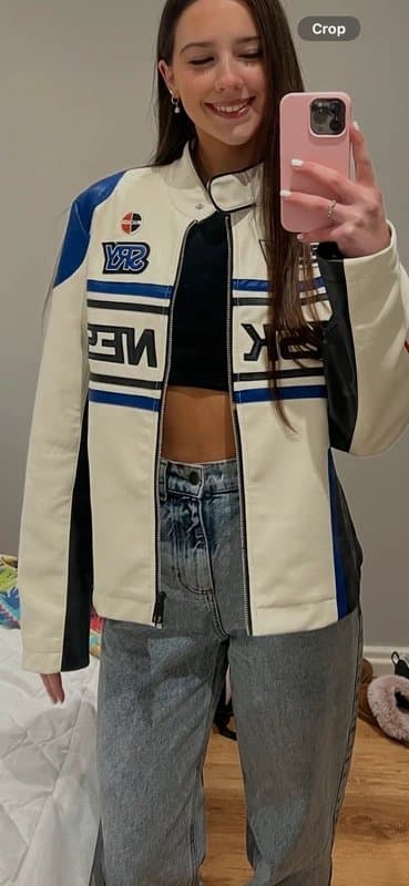 Bershka Berhska leather biker jacket