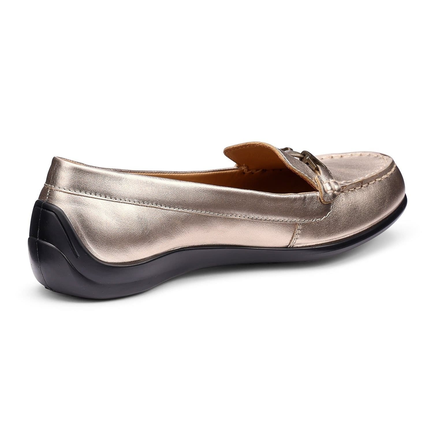 Hotter Hotter Women's Wide Fit 'Dover' Loafers in Metallic Gold - 4