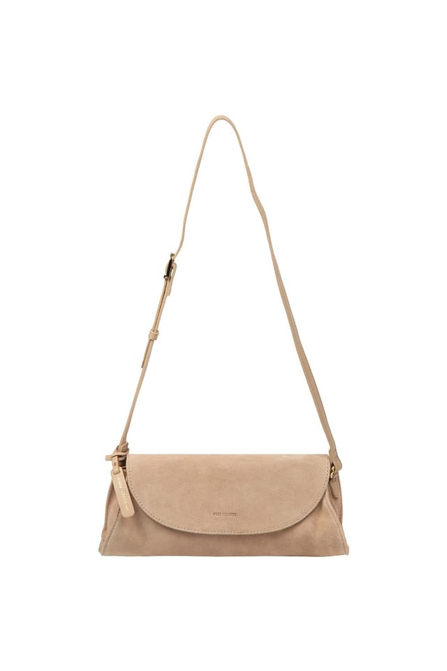 Pure Luxuries London Pure Luxuries London Women's 'Rafeena' Suede & Leather Grab Bag in Beige - 2