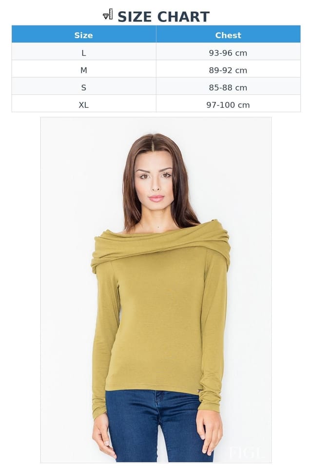 Love Lace Love Lace Women's Chic Smooth Long Sleeve Draped Blouse in Olive - 2