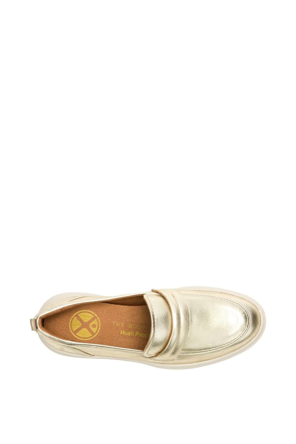 Hush Puppies Hush Puppies Women's Joy Penny Loafer in Metallic Gold - 4