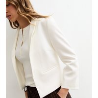 New Look Women's Off White Cropped Blazer New Look - 1