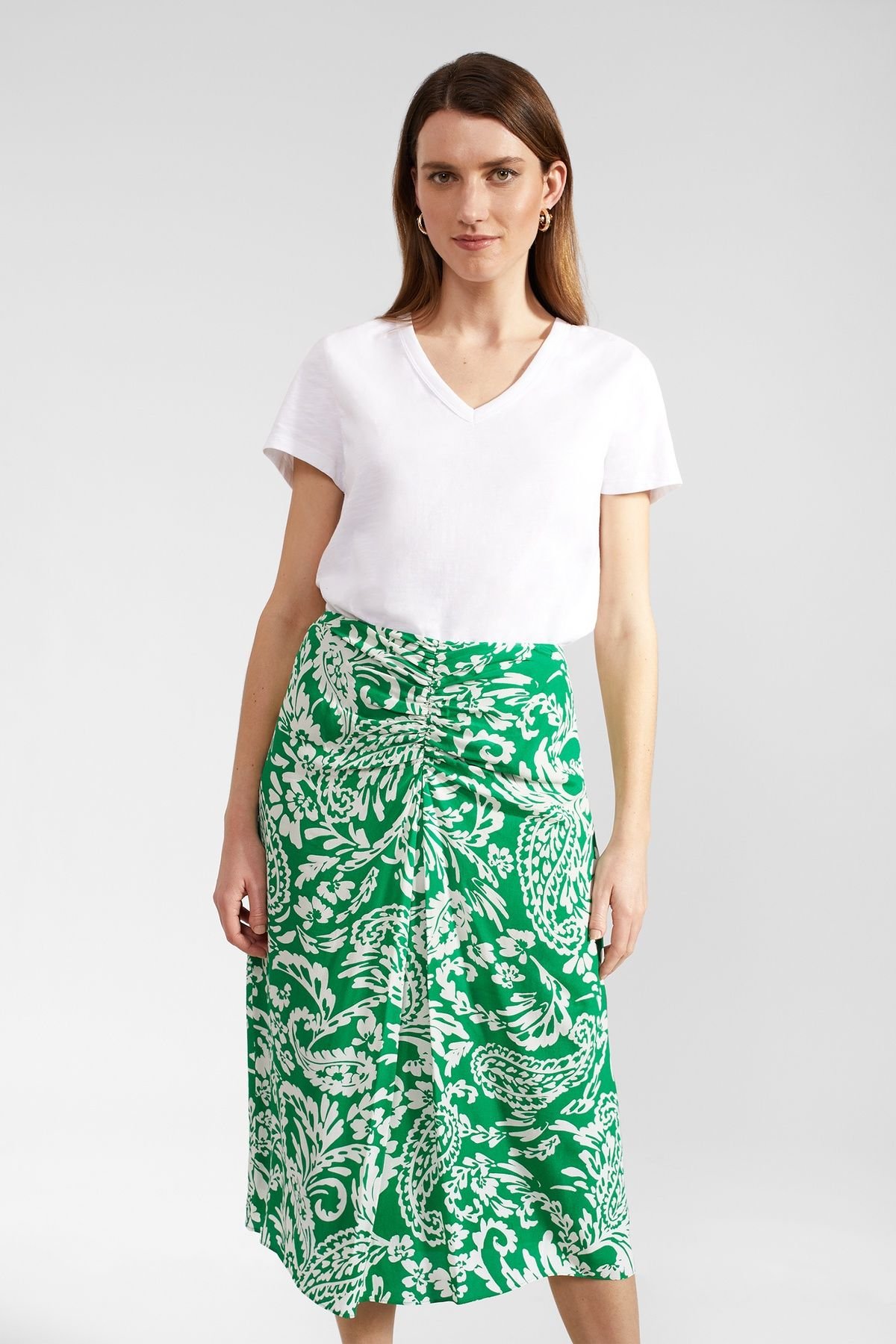 Hobbs London Hobbs London Women's Cassidy Skirt in Emerald - 3