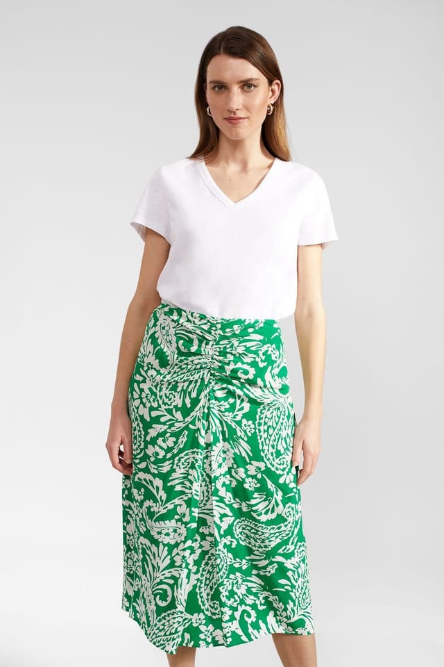 Hobbs London Hobbs London Women's Cassidy Skirt in Emerald - 3