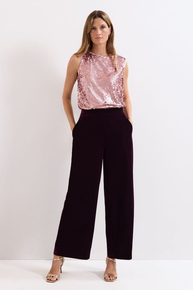 Phase Eight Phase Eight Women's Tasha Sequin Top in Dusty Pink - 3
