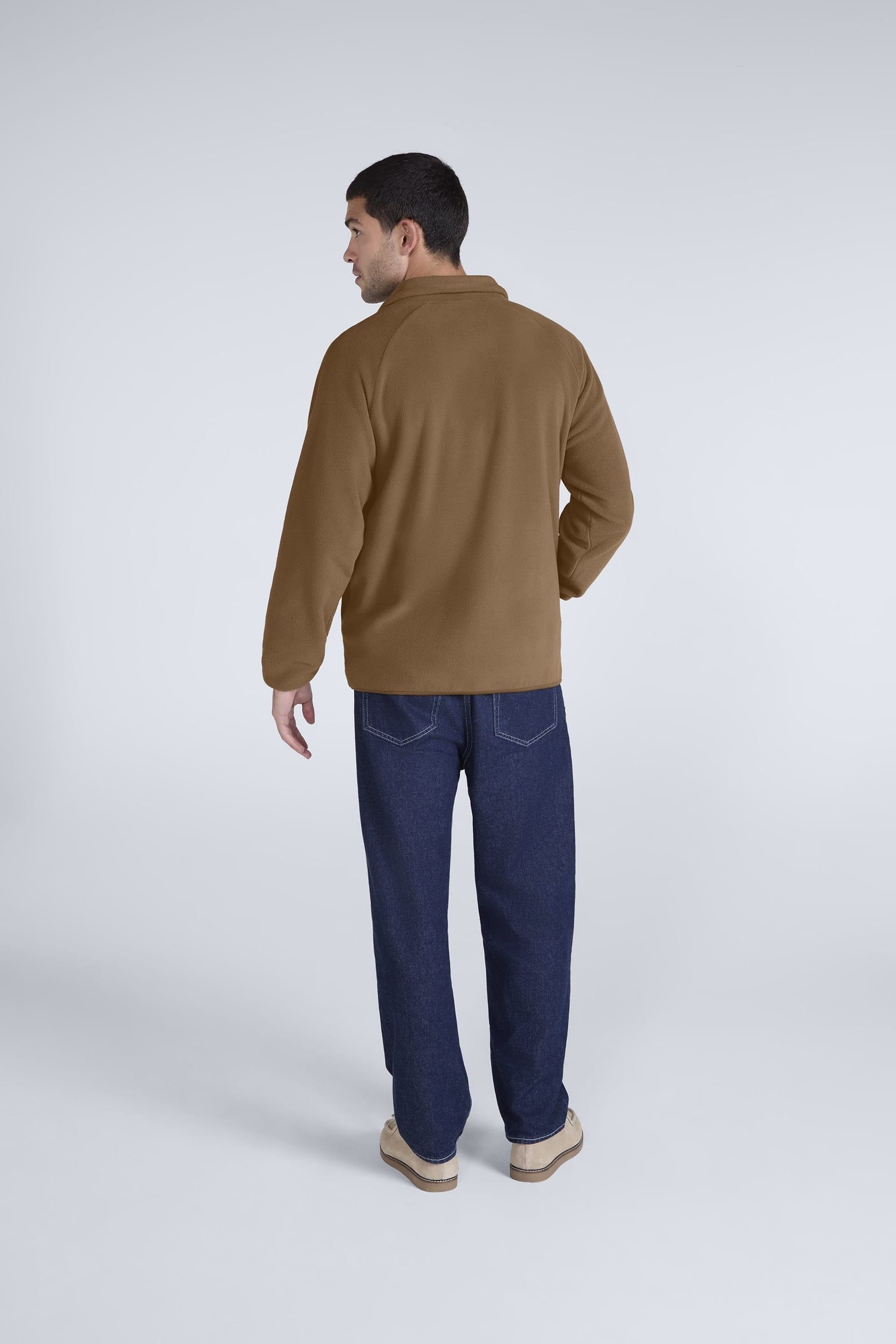 Animal Animal Men's 'Stockholm' Full Zip Breathable Soft Warm & Cosy Snug Fit Fleece in Mustard - 4