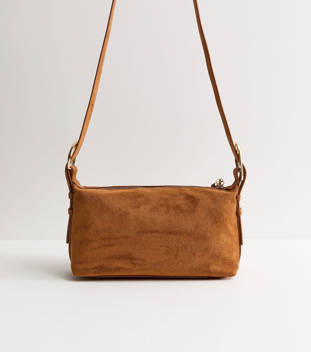 New Look Camel Faux Suede Slouchy Crossbody Bag New Look - 4