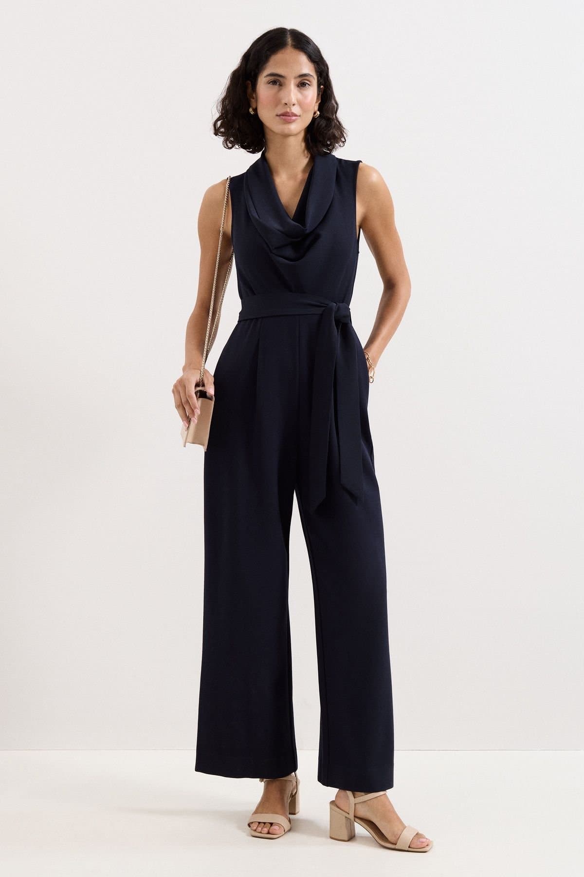 Phase Eight Phase Eight Women's Emry Cowl Neck Jumpsuit in Dark Navy