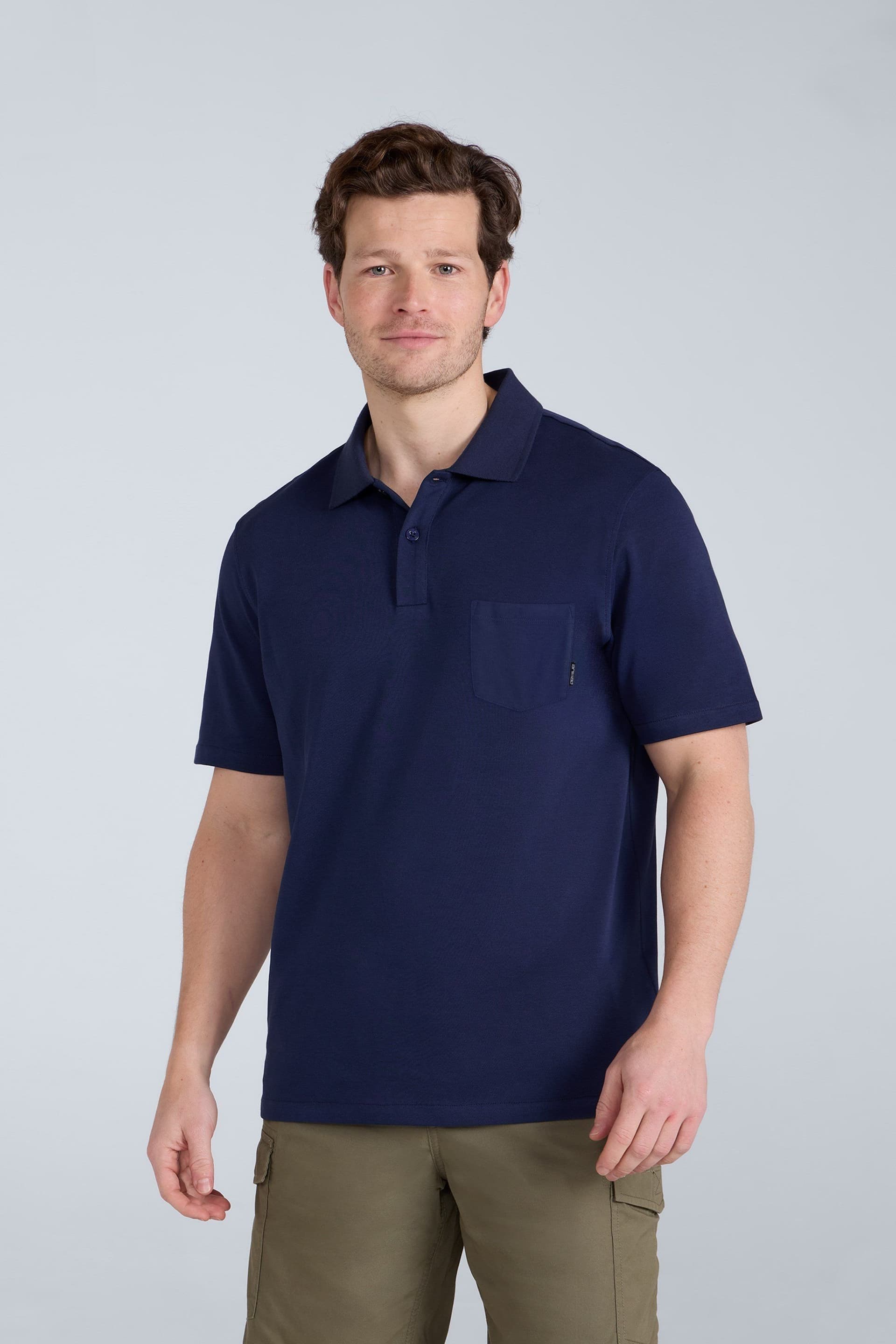 Animal Animal Men's Navy Lightweight Casual Pique Polo Shirt
