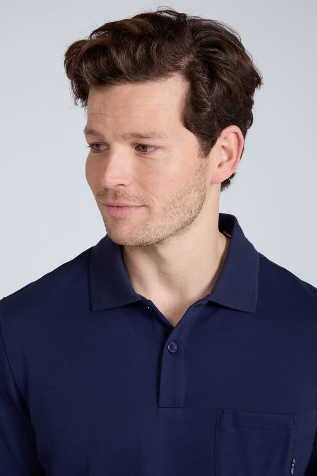 Animal Animal Men's 'Icon' Lightweight Comfortable Short Sleeve Casual Pique Polo Shirt in Navy - 3