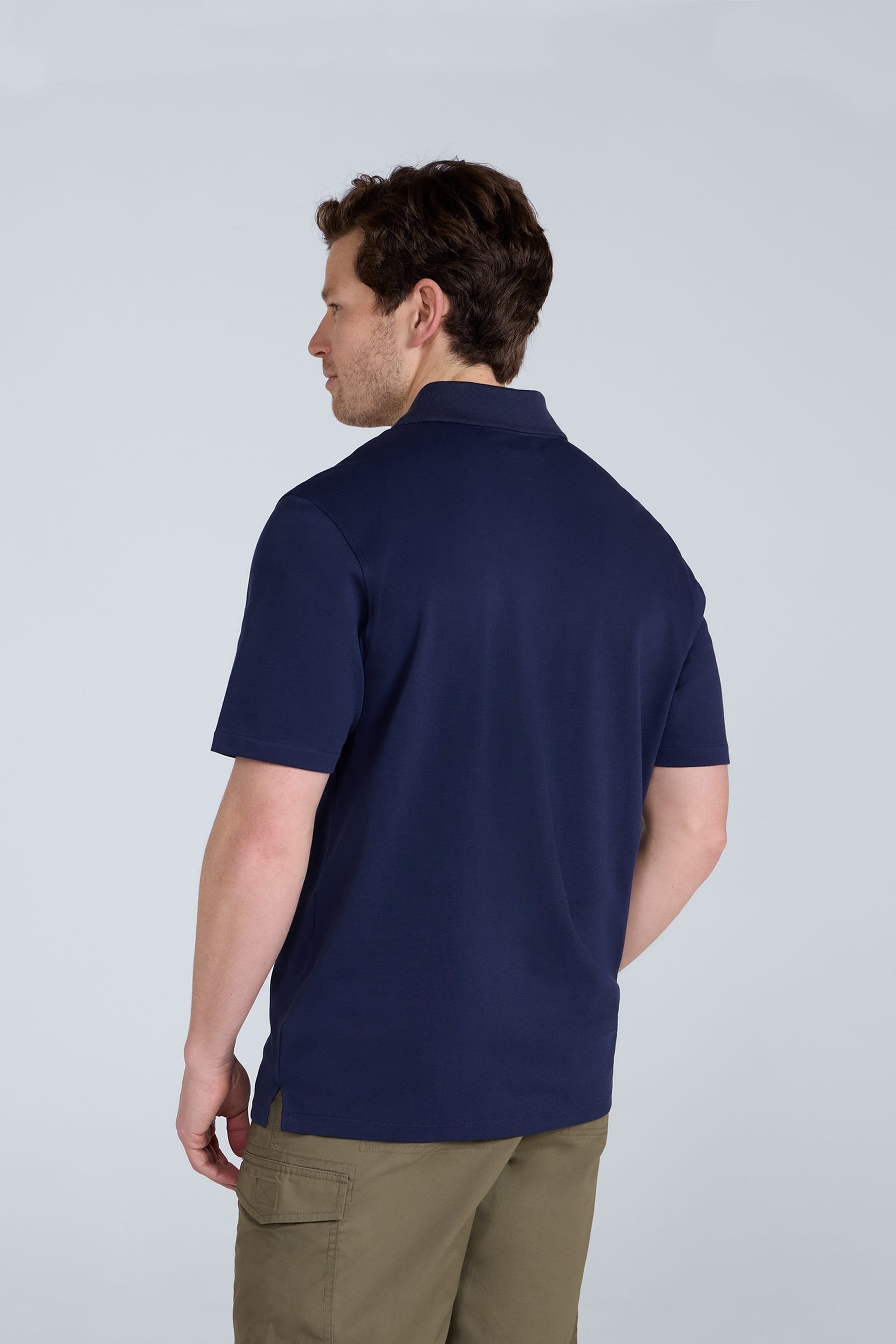 Animal Animal Men's 'Icon' Lightweight Comfortable Short Sleeve Casual Pique Polo Shirt in Navy - 4