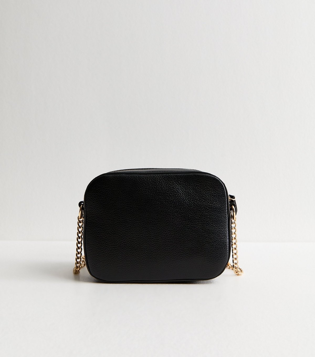 New Look Black Grained Faux Leather Turn Lock Crossbody bag Vegan New Look - 4