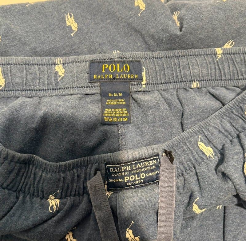 Ralph Lauren Mens Polo Ralph Lauren Sleepwear Pants Size Medium Blue