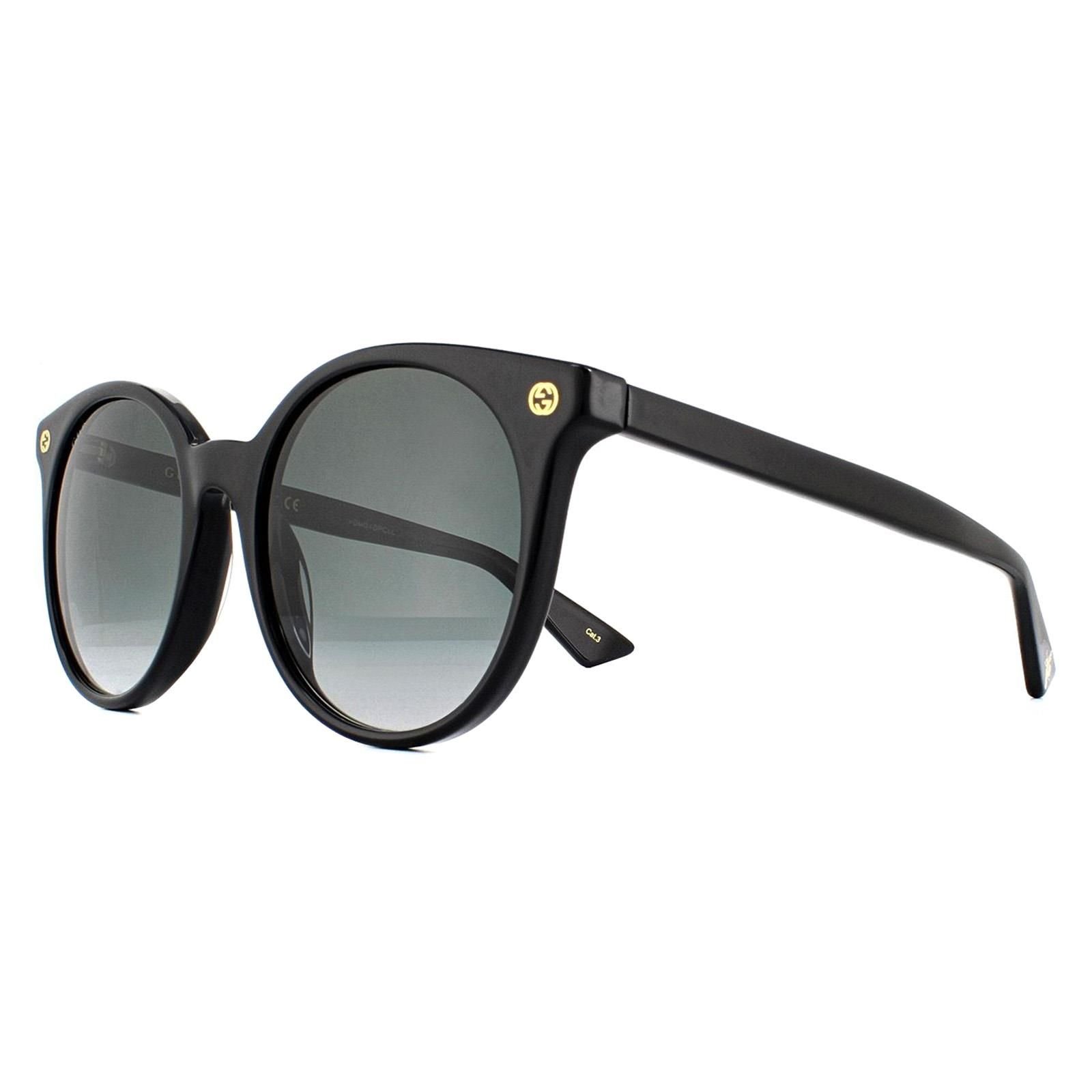Gucci Gucci Women's Round Black Grey Gradient Sunglasses - 2