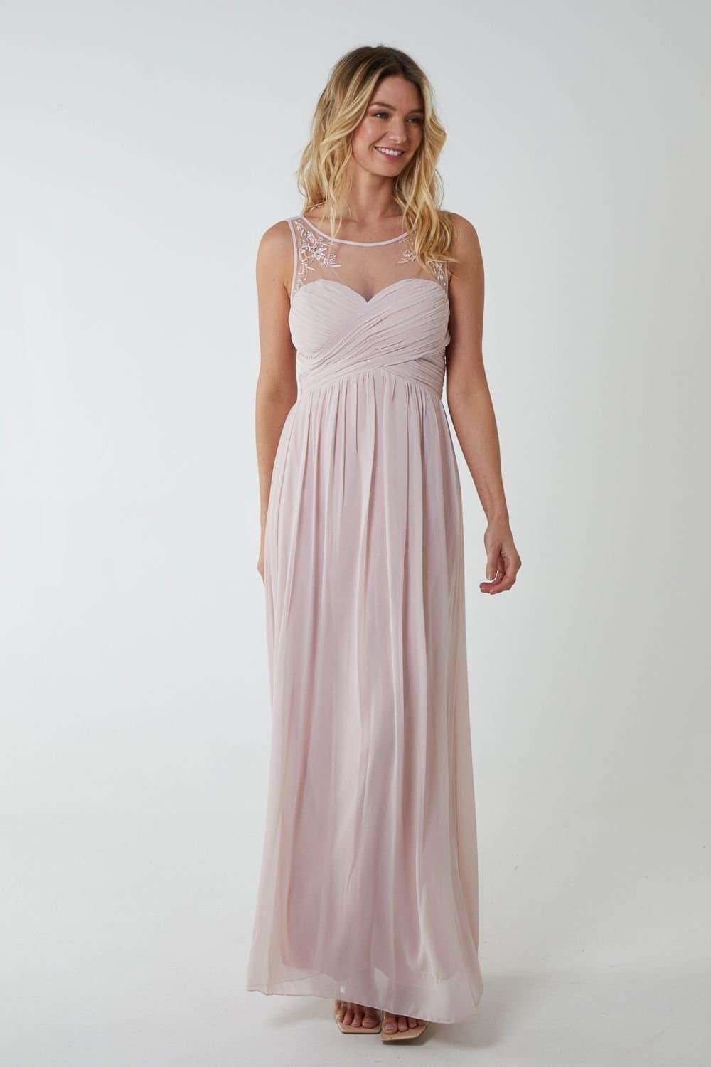 Blue Vanilla Blue Vanilla Women's Embellished Maxi Dress in Pink