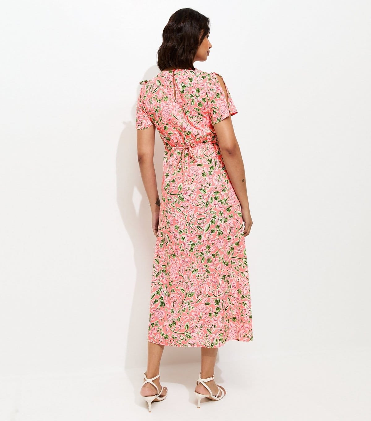 New Look Women's Maternity Pink Crepe Floral Print Midi Dress New Look - 4