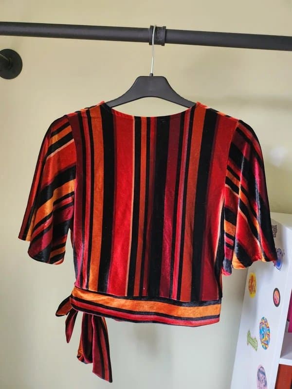 New Look Velvet wrap top
