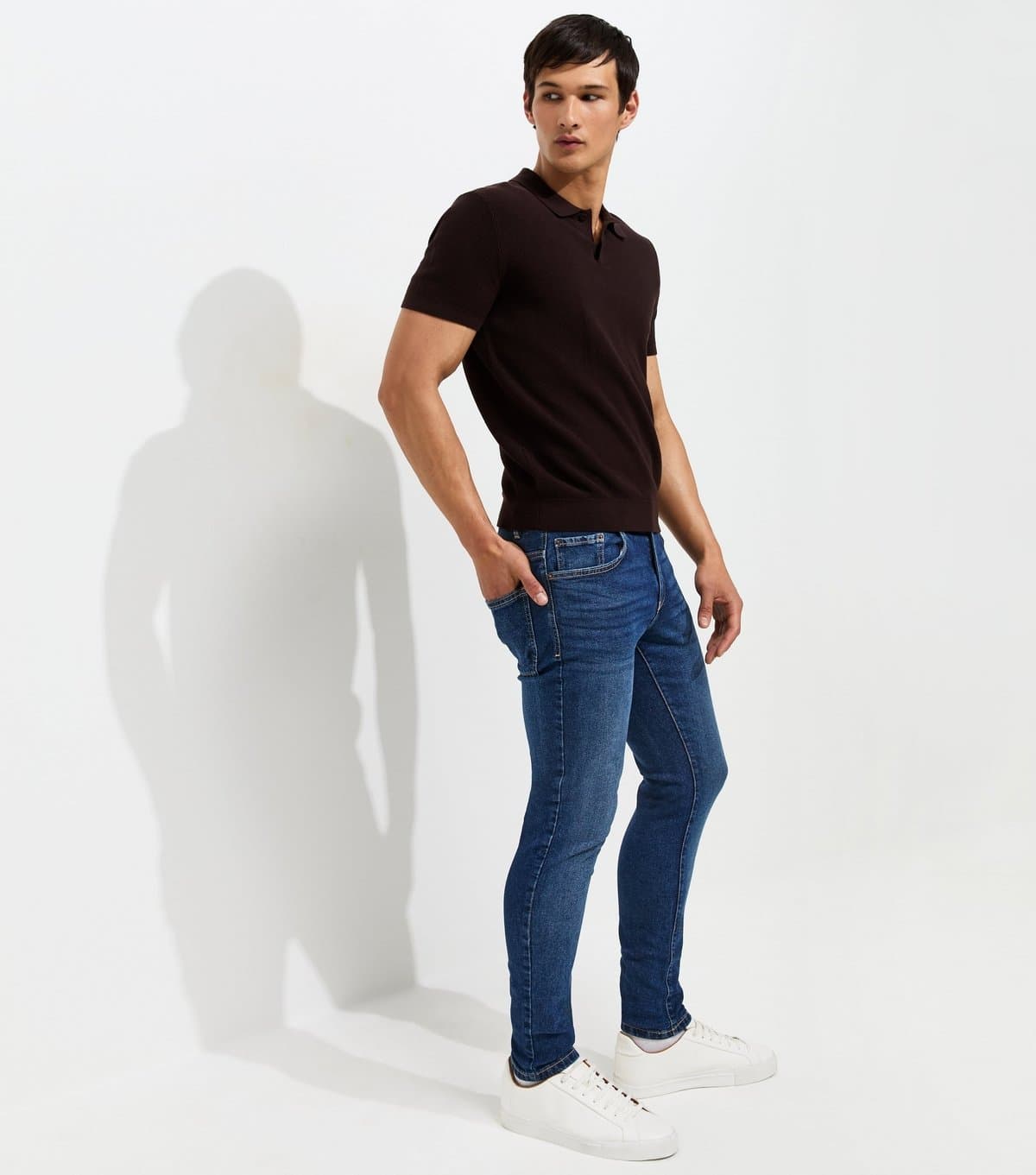 New Look New Look Dark Blue Cotton Rich Skinny Fit Jeans