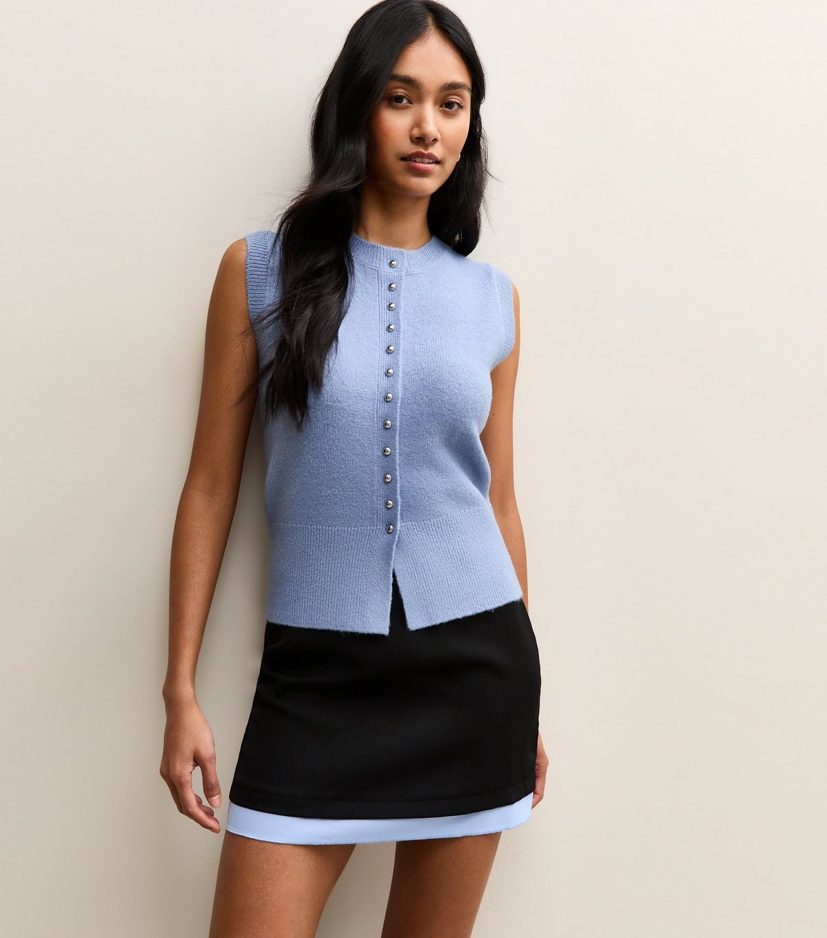 New Look Women's Black Contrast Hem Mini Skirt New Look - 3