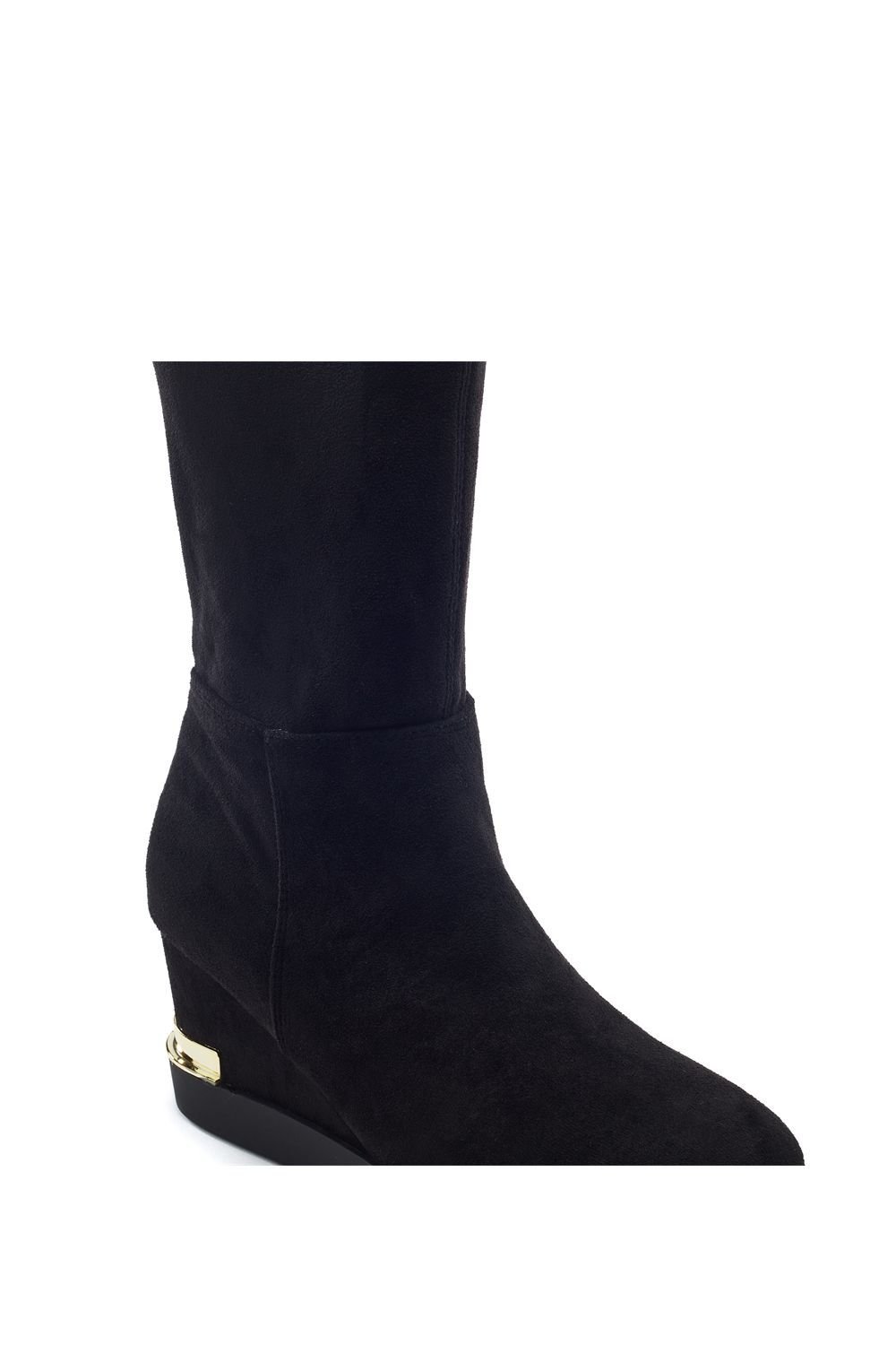b.soleful b.soleful Women's 'Gala' Alcantara Heeled Boots in Black - 3
