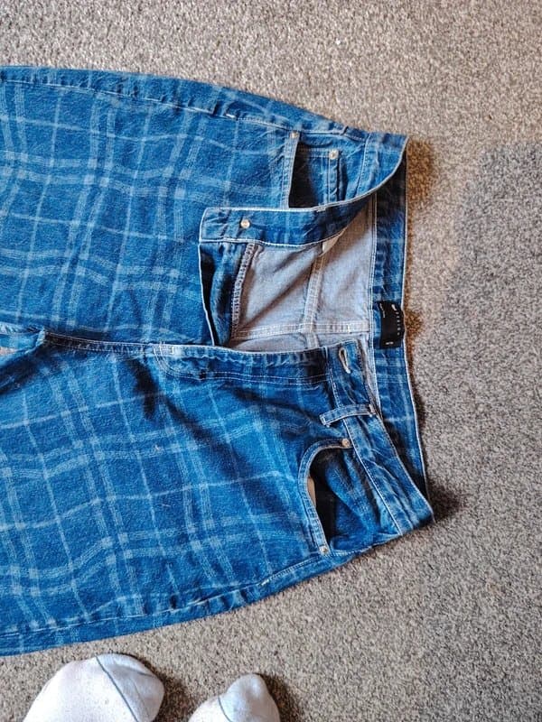 ASOS Asos checkered denim jeans