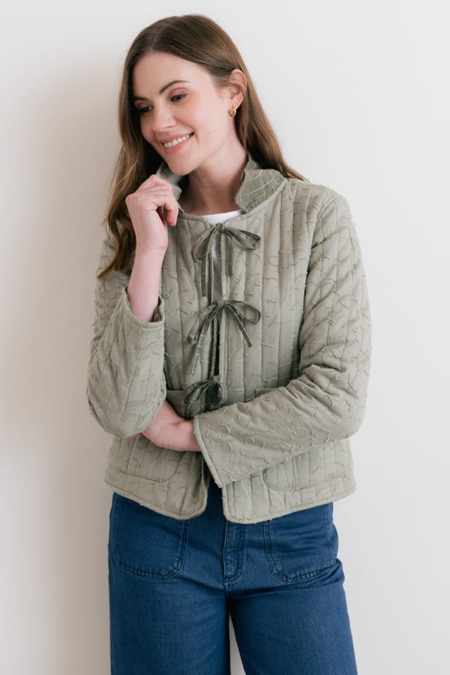 Lily & Me Lily & Me Women's Ash Quilted Checked Reversible Jacket - 2