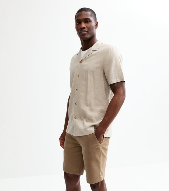 Farah Men's Beige Regular Knee Length Short Farah New Look - 3
