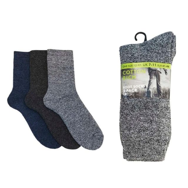 Laltex Laltex Men's Boot Socks (3 Pairs) in Charcoal - 2