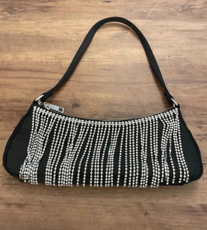 Bershka Bershka Mini black embellished bag - 1