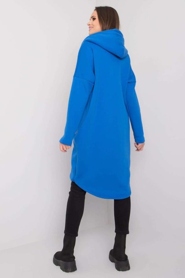 Love Lace Love Lace Women's Extended Fit Hooded Zip Sweatshirt in Blue - 3