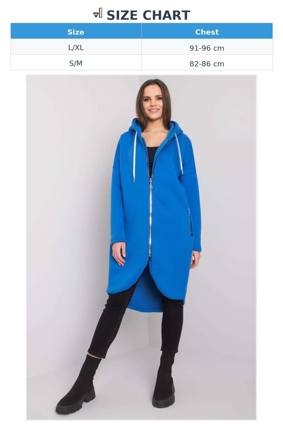 Love Lace Love Lace Women's Extended Fit Hooded Zip Sweatshirt in Blue - 4