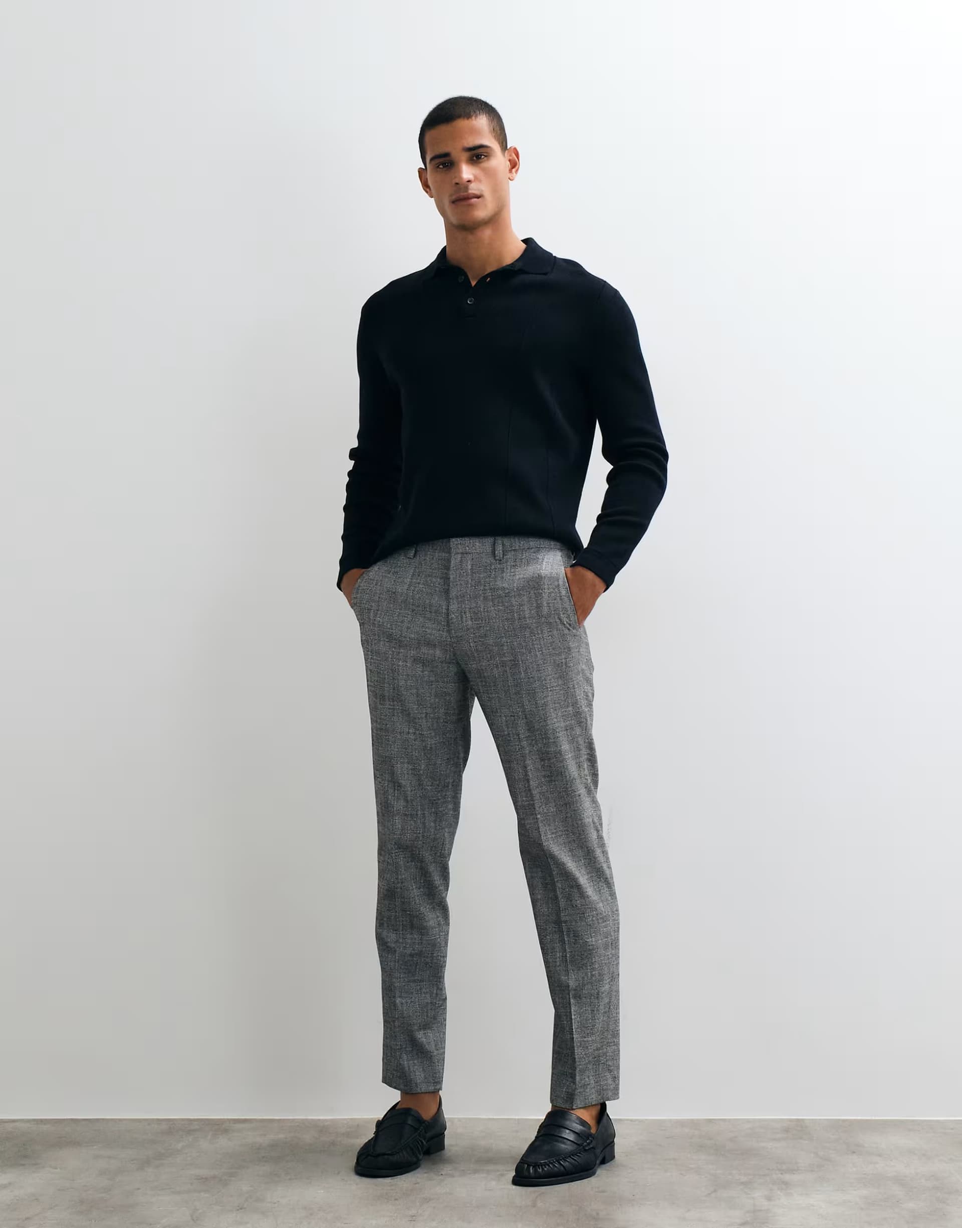 ASOS Jack & Jones slim fit suit trousers in light grey